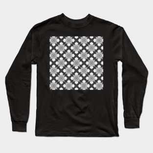 grey pattern Long Sleeve T-Shirt